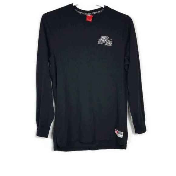 Nike Air Mens Black Long Sleeved Pull-on Shirt - Picture 2 of 7